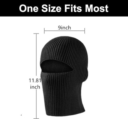 Balaclava Ski Mask Cold Weather Balaclava Mask Warm Face Mask Balaclava and Beanie Hats for Men 2 in 1 - color: Grey