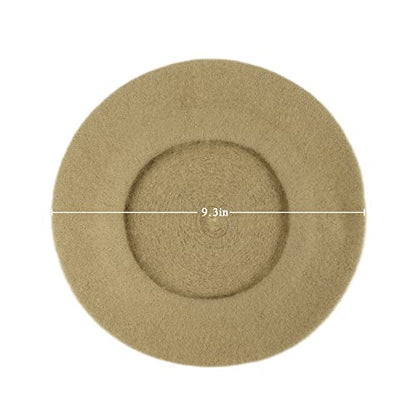 Wheebo Berets for Kids Wool French Beret Hats Artist Painter Hats for Little Girls Boys Solid Color Style - color: Camel