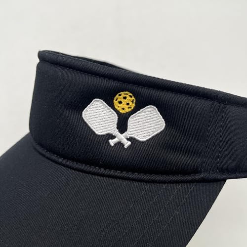 Embroidered Pickleball Visor Men Women,Gifts for Pickleball Lovers - color: Black, style: Pickleball Sport