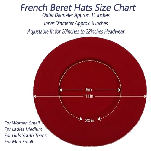 Women Classic French Beret Hat Irish Painter Cap Warm Wool Artist Beanie Hat Lady Fancy Dress - color: B-winered