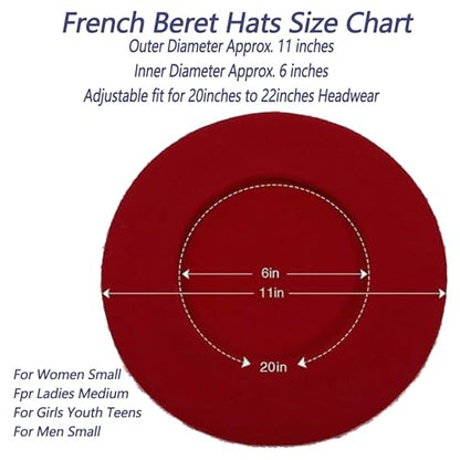 Women Classic French Beret Hat Irish Painter Cap Warm Wool Artist Beanie Hat Lady Fancy Dress - color: B-winered