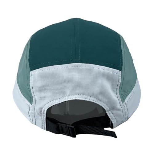 FASHIXD 5 Panel Hats for Men Baseball Cap Outdoor Sports Running Cap - color: White/Darkgreen