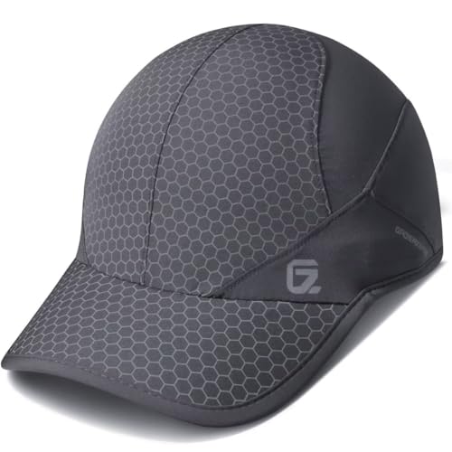 GADIEMKENSD Stretch Running Hat with Soft Brim, Quick Dry, Unstructured, Unisex-Adult - color: Dark Grey