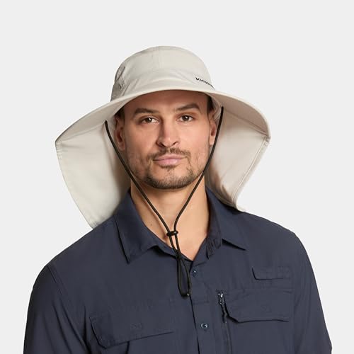 Cooling Sun Defender Sun Hat, UPF 50 UV Protection for Men Women, Wide Brim Outdoor Hat for Hiking, Fishing, Beach, Gardening - color: Glacier Grey