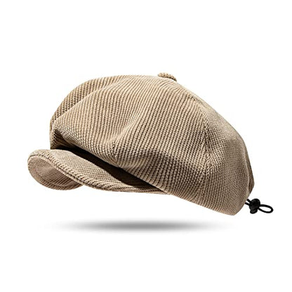 Croogo Baker Boy Newsboy Cap Beret Hats Adjustable Cabbie Apple Hat for Men - color: Bl45-khaki