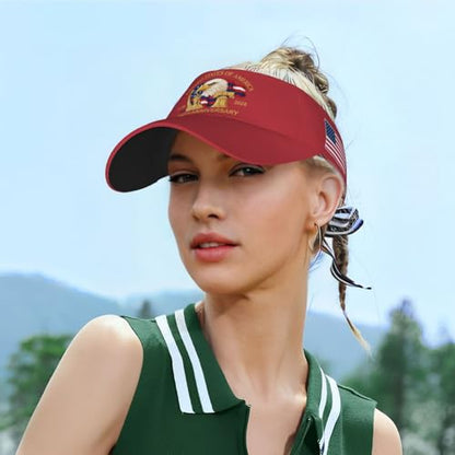 United States 250th Anniversary Hat America Patriotic Visor Caps for Women Men Adjustable Sun Hat - color: Usa 250th Anniversary 13