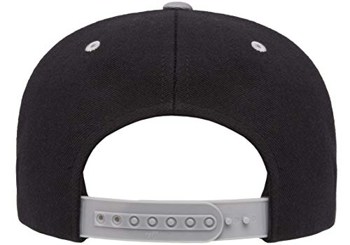 Flexfit Unisex Adult Yp Classics Premium Snapback Cap – 2-Tone - color: Black/Silver