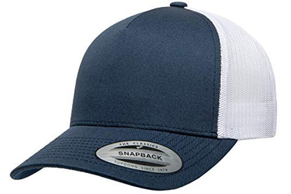Yupoong Men's Yp Classics 5-Panel Retro Trucker Cap-2-tone - color: Navy/White