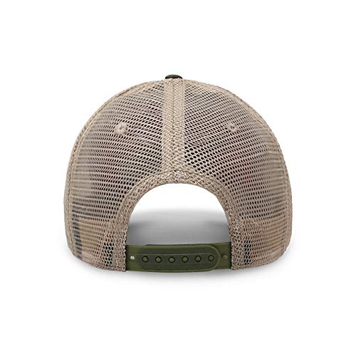 CHOK.LIDS Washed Trucker Hat Unstructured Distressed Pigment Dyed Cap - color: Dog Mom (Army Green)