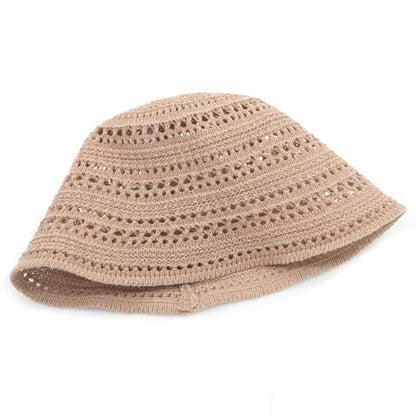 Women's Beach Bucket Hat Fisherman Cap Hollow Mesh Lightweight Breathable Sun Hat for Summer - color: Single Layer Khaki