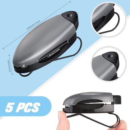 Frienda 5 Pcs Car Sun Visor Clip Sunglasses Holder,Black,Gray, Silver - color: Black, Gray, Silver