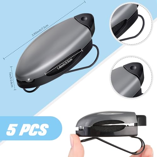 Frienda 5 Pcs Car Sun Visor Clip Sunglasses Holder,Black,Gray, Silver - color: Black, Gray, Silver