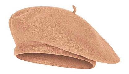 TOP HEADWEAR Wool Blend French Bohemian Beret - color: Tan