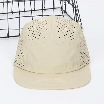 COOLSOME Five Panels Hat Basic Daily Wear Breathable Mesh Airy Quick Dry Cap - color: Laser Mesh|light Gray M 56-60cm