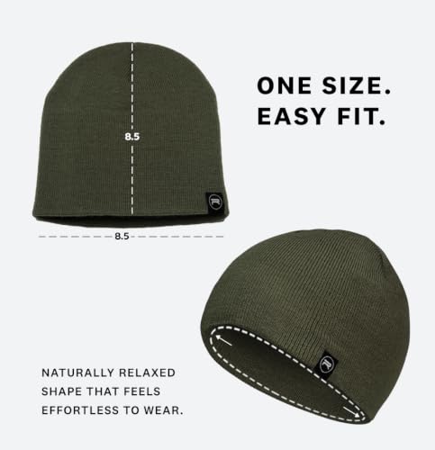 Original Beanie Cap - Soft Knit Beanie Hat - Warm and Durable - color: Forest Green
