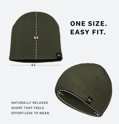 Original Beanie Cap - Soft Knit Beanie Hat - Warm and Durable - color: Forest Green