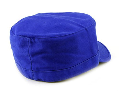 NYFASHION101 Fashionable Solid Color Unisex Fitted Army Military Cadet Cap - color: Royal, size: Small