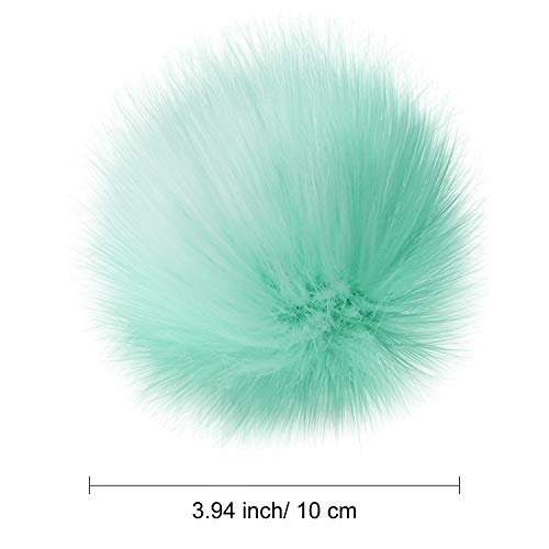 Tatuo 16 Pcs Faux Fur Pom Poms for Hats, Pink Mixed Colors - color: Pink Mixed Colors