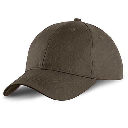M-Tac Tactical Baseball Cap - Adjustable Plain Workout Ball Cap, Ripstop Hats for Men and Women - color: Dark Olive, size: Medium