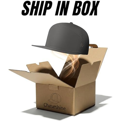 4 Inclusive Sizes Performance Flat Brim Trucker Hat Men Women, 7 Panel Snapback Running - color: 63.grey