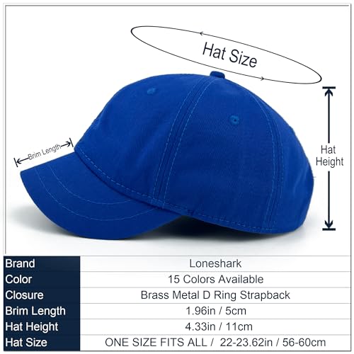 Loneshark Short Brim Baseball Cap for Running Small Bill Umpire Hat - color: Skyblue