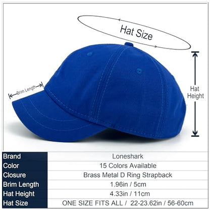 Loneshark Short Brim Baseball Cap for Running Small Bill Umpire Hat - color: Skyblue