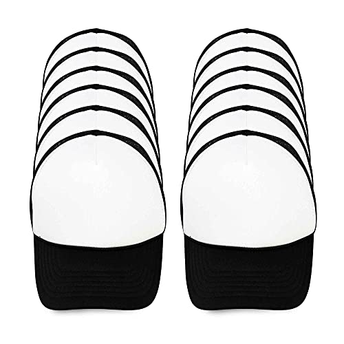 DALIX Youth Trucker Hat Mesh Cap 12 Pack Dozen Bulk - color: Black and White