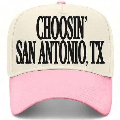 Choosin' San Antonio Texas Hat - color: Pink/Natural