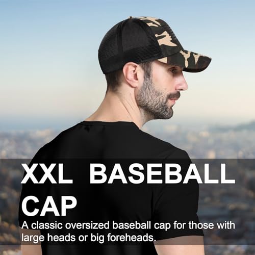 Oversize XXL American Flag Trucker Hat - color: Camouflage/Black, size: XX-Large