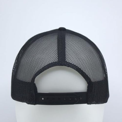 High Crown Foam Mesh Camouflage Tri-Color Oak Leaves Trucker Hat Baseball Cap - color: Black