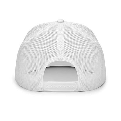 NX FDT Embroidered Flat Bill Trucker Hat High Crown Adjustable FDT Hat - color: White