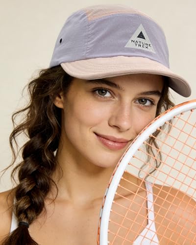 CLAPE Short Brim 5 Panel Running Hat, Lightweight Quick Dry Cap - color: Bs265p07-pink