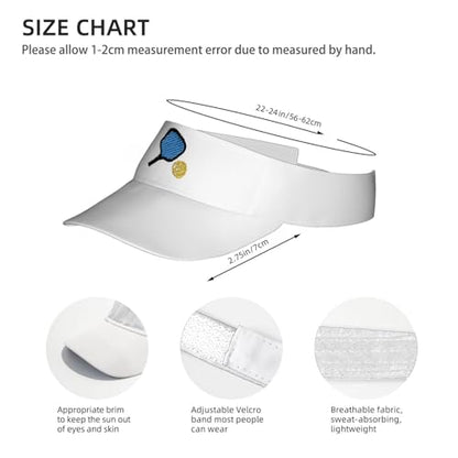 Embroidered Pickleball Visor Men Women,Gifts for Pickleball Lovers - color: White, style: Pickleball