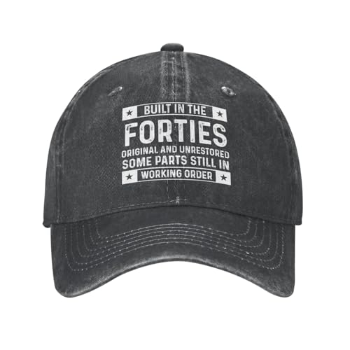 Built in Forties Original and Unrestored Some Parts Hat Women Dad Hat Trendy Hat - color: Black
