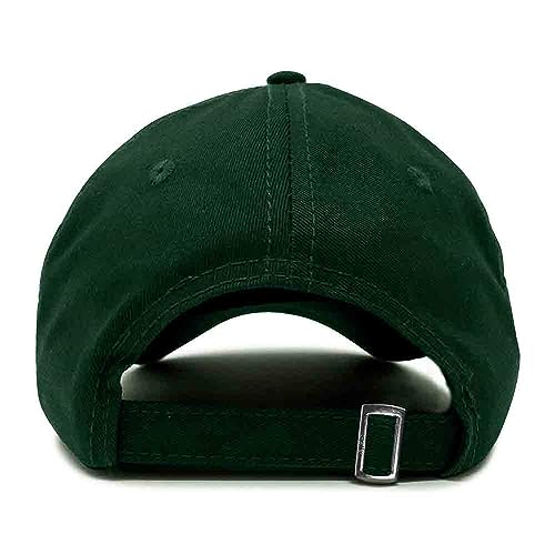 DALIX Baseball Cap Dad Hat Plain Men Women Cotton Adjustable Blank Unstructured Soft - color: Dark Green