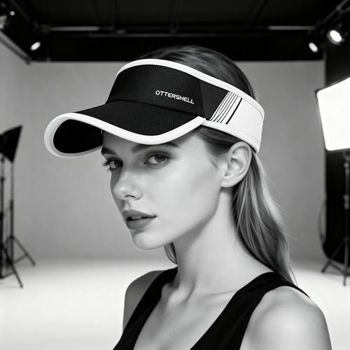 Cooling Sports Sun Visor Hat for Men & Women - color: Black-w