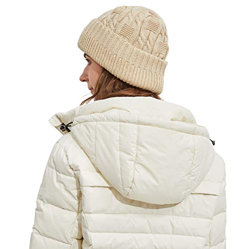 Surblue Unisex Trendy Beanie Warm Oversized Chunky Cable Knit Slouchy Woolen Hat - color: C-beige