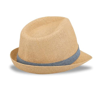 Dockers Men's Straw Fedora and Panama Hat - color: Tan Blue Band, size: Large-X-Large