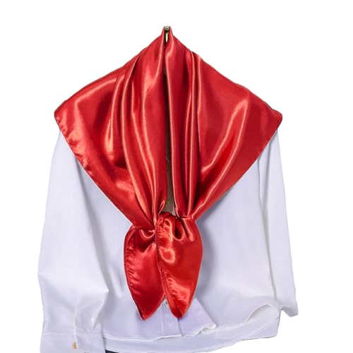 British US Military Berets with 35" Square Silk Like Head Scarf, Army Beret French Beret for Men and Women - color: Red, size: Large