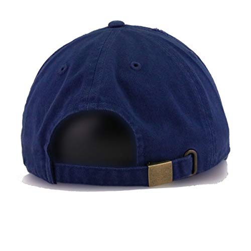 Blue Buck Deer Vintage Baseball Cap Embroidered Cotton Adjustable Distressed Dad Hat - color: Navy
