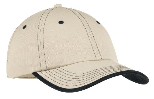 TOP HEADWEAR Vintage Washed Contrast Stitch Cap - color: Stone/Black