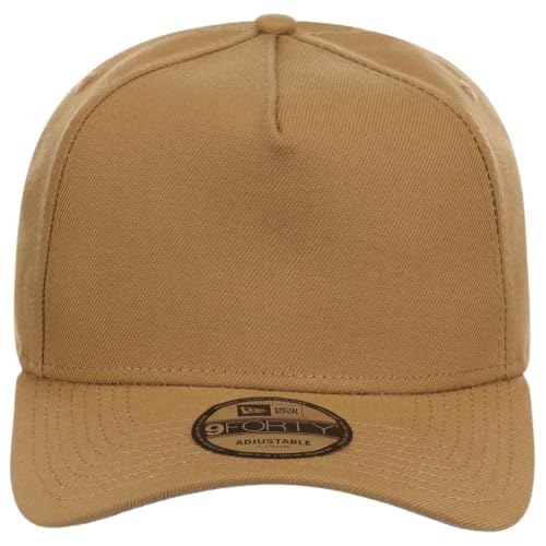 New Era 9FORTY A-Frame Snapback – Blank Custom Cap with Performance Fit from the Icon of Sports and Streetwear Culture - color: Khaki