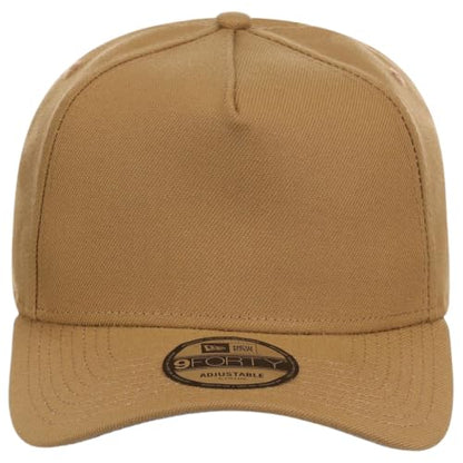 New Era 9FORTY A-Frame Snapback – Blank Custom Cap with Performance Fit from the Icon of Sports and Streetwear Culture - color: Khaki