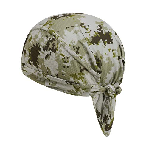 Greenery-GRE Head Tie Quick Drying Cycling Cap Headband Skull Beanie Bandana Do Rags Moisture Wicking Pirate Hat Helmet Liner - color: Desert Camouflage