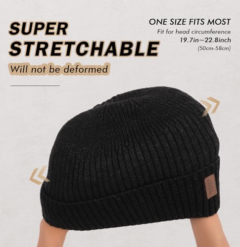 Wmcaps Winter Beanie for Men Women Fleece Lined Hat Warm Cuffed - color: Slate Gray/Black