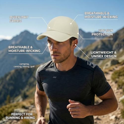 HH HOFNEN Quick Dry Baseball Hat Unstructured Athletic Golf Cap Women Men - color: 3-beige+pink+olivegreen