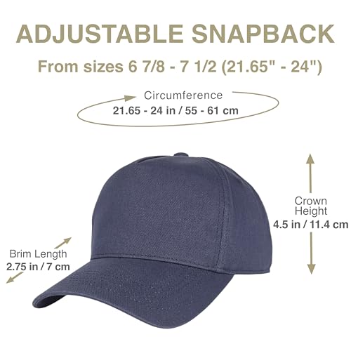 E BY ELIDAN A-Frame Trucker Hat, 5-Panel Blank Snapback - color: Navy