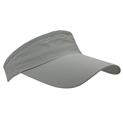 Mens Summer Quick-Dry Run Long Brim Empty Top Baseball Tennis Sun Hat Cap Visor - color: Light Gray