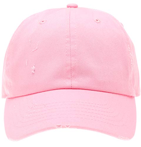 MIRMARU Distressed Baseball Cap Low Profile Vintage Cotton Dad Hats with Adjustable Strap.
