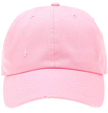MIRMARU Distressed Baseball Cap Low Profile Vintage Cotton Dad Hats with Adjustable Strap.